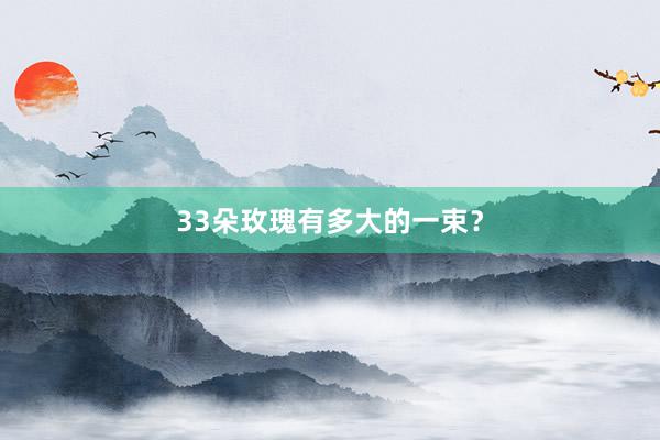 33朵玫瑰有多大的一束？